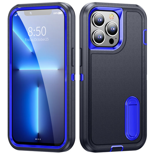 Rugged 3-in-1 Kickstand Case for iPhone 15 Pro Max / 15 Pro - Heavy Duty Protection