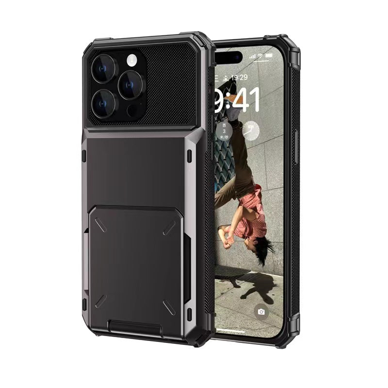 Load image into Gallery viewer, iPhone 15 Pro / 15 Pro Max Case - SUV Flip Cover with Card Slot, Reinforced Four-Corner Protection
