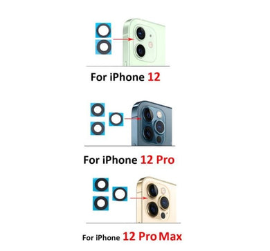 Compatible For iPhone 12,12 Pro and 12 Pro Max Back Camera Lens (Glass Only) With Adhesive