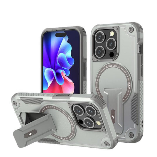 Magnetic Suction Case for iPhone 15 Pro Max / 15 Pro - German Technology, Invisible Stand, Anti-Fall Cover