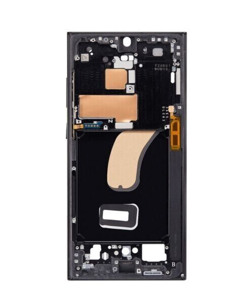 Compatible For Samsung Galaxy S23 Ultra 5G Mid-Frame Housing (Phantom Black)