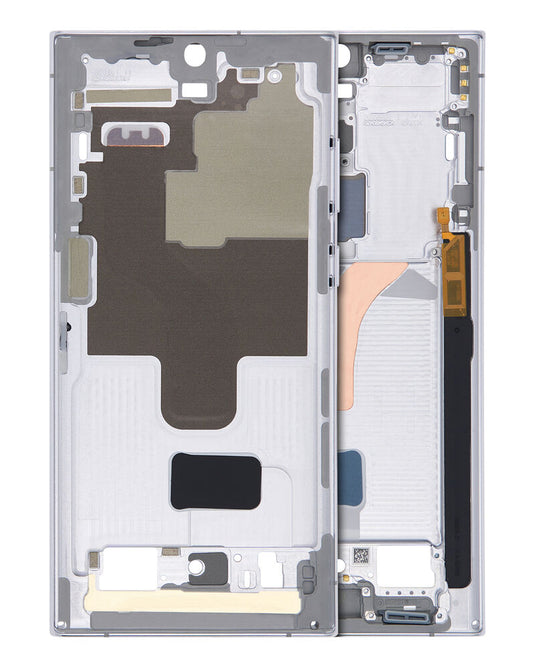 Compatible For Samsung Galaxy S22 Ultra 5G Mid-Frame Housing (White)