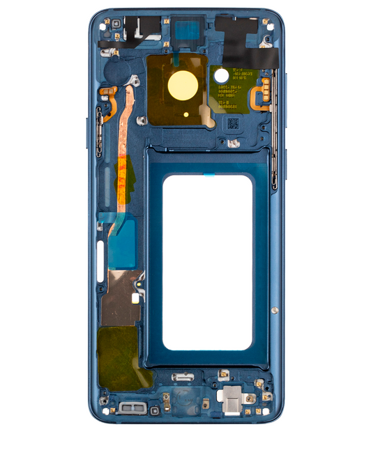 Compatible For Samsung Galaxy S9 Plus Mid-Frame Housing (With SmallParts) (Coral Blue Frame)