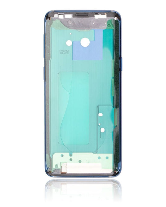 Compatible For Samsung Galaxy S9 Mid-Frame Housing (With SmallParts) (Coral Blue Frame)