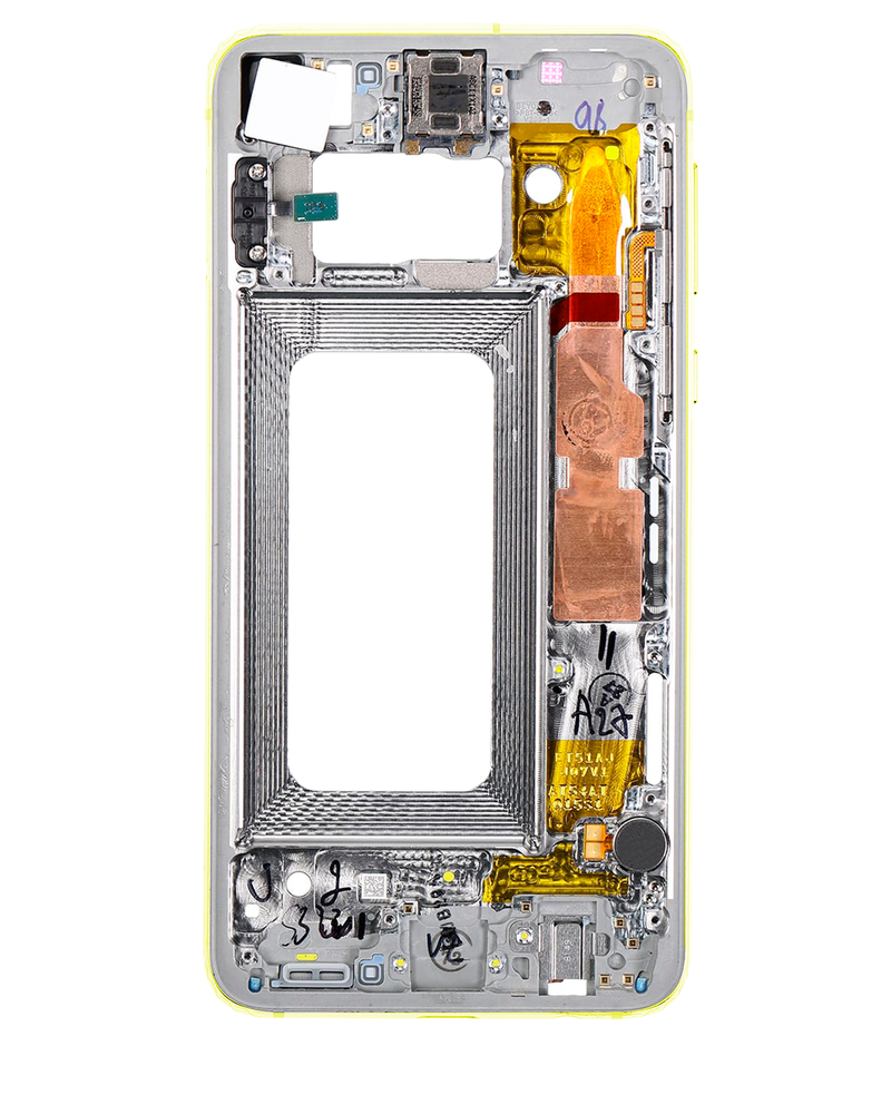 Load image into Gallery viewer, Compatible For Samsung Galaxy S10E Mid-Frame Housing (With Small Parts) (Canary Yellow)
