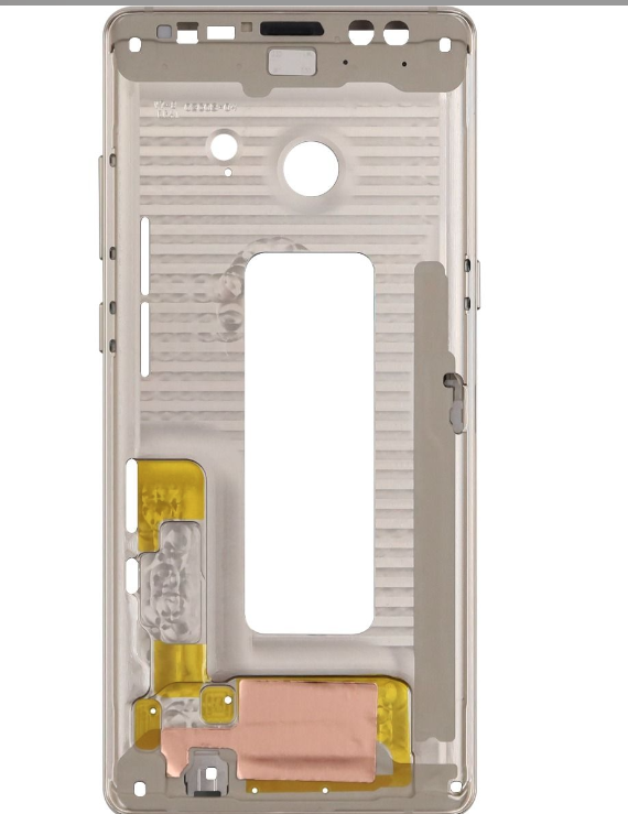 Load image into Gallery viewer, Compatible For Samsung Galaxy Note 8 Mid-Frame Housing  (With Small Parts) (Maple Gold)
