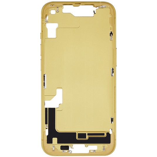 Compatible For iPhone 14 Mid-Frame Housing With Power And Volume Button (US Version) (Yellow)