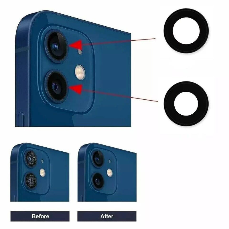 Load image into Gallery viewer, Compatible For iPhone 14, 14 Plus, 14Pro, 14 Pro Max Back Camera Lens (Glass Only) With Adhesive
