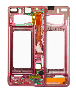 Compatible For Samsung Galaxy S10 Mid-Frame Housing (With Small Parts) (Cardinal Red)