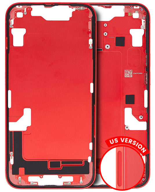 Compatible For iPhone 14 Mid-Frame Housing With Power And Volume Button (US Version) (Red)