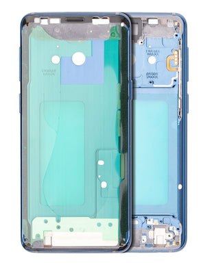 Compatible For Samsung Galaxy S9 Mid-Frame Housing (With SmallParts) (Coral Blue Frame)