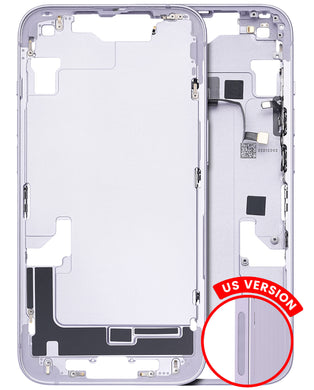 Compatible For iPhone 14 Mid-Frame Housing With Power And Volume Button (US Version) (White)