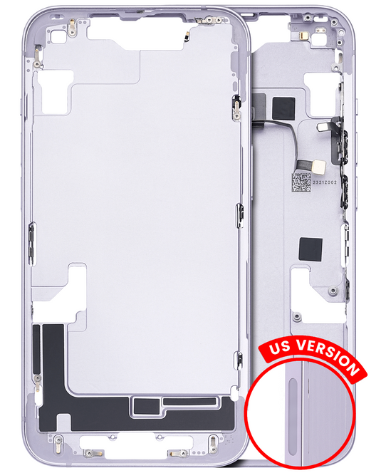 Compatible For iPhone 14 Mid-Frame Housing With Power And Volume Button (US Version) (White)