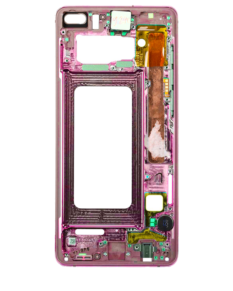 Load image into Gallery viewer, Compatible For Samsung Galaxy S10 Mid-Frame Housing  (With Small Parts) (Flamingo Pink)
