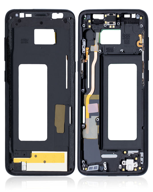 Compatible For Samsung Galaxy S8 Mid-Frame Housing (With Small Parts) (Midnight Black)