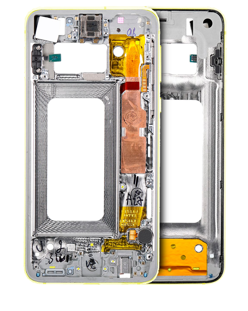 Load image into Gallery viewer, Compatible For Samsung Galaxy S10E Mid-Frame Housing (With Small Parts) (Canary Yellow)
