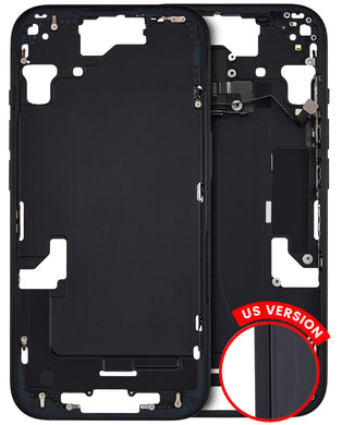 Compatible For iPhone 15  Mid-Frame Housing With Power And Volume Button (US Version) (Black )